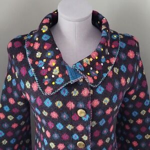 Louise Della Wool Coat Made In France Boho Statement Coat